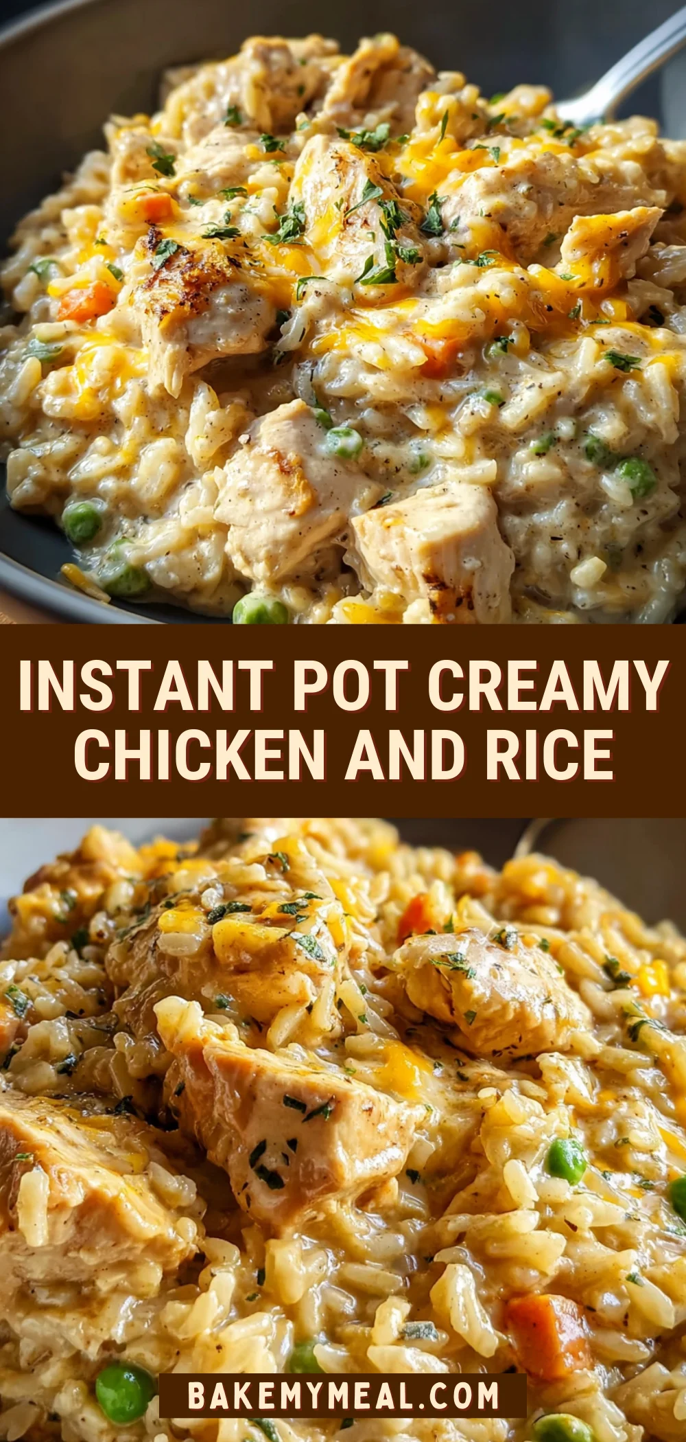Instant Pot Creamy Chicken and Rice 22 Pinterest Hidden Image