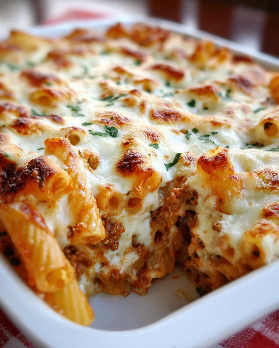 Baked Ziti with Meat Sauce