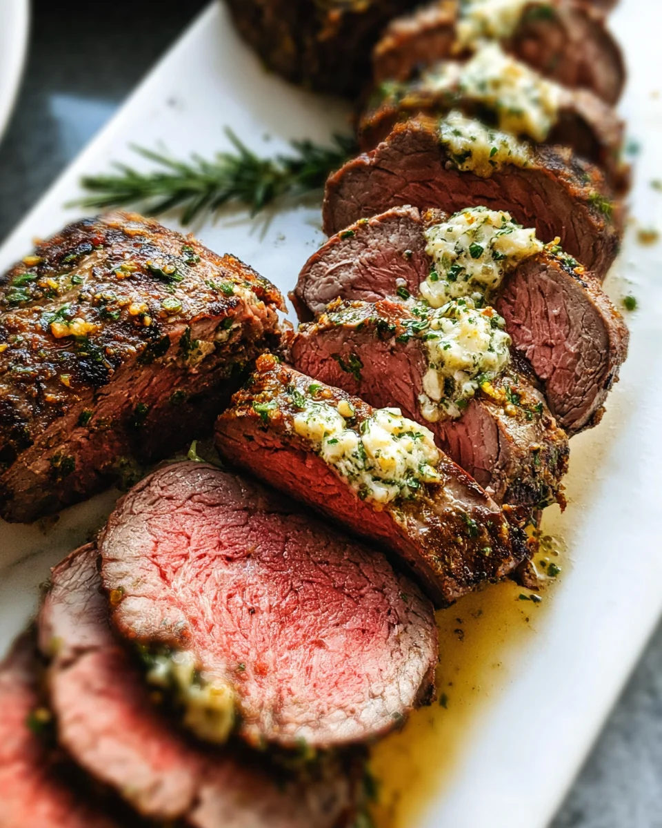 Beef Tenderloin Roast (Herbed Garlic Butter) 20 Beef