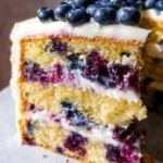 Blueberry Cake with Lemon Cream Cheese Frosting