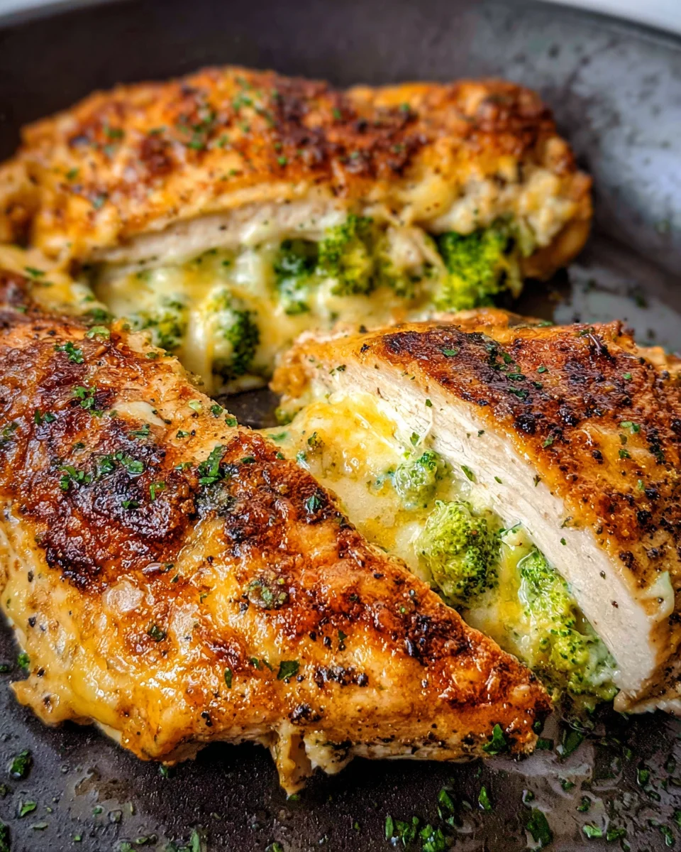 Broccoli Cheddar Stuffed Chicken Breasts