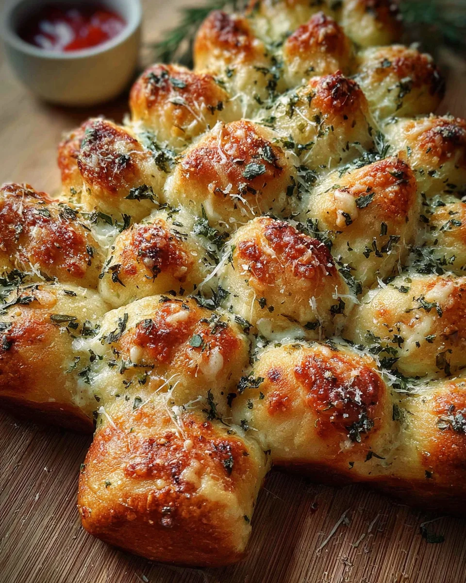 Cheesy Christmas Tree Bread 18 Cheesy