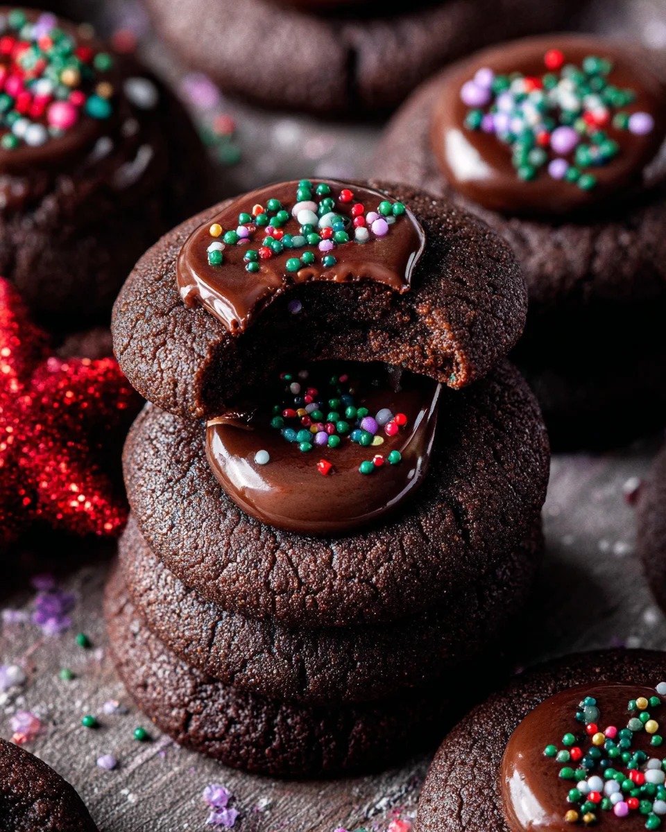 Chocolate Thumbprint Cookies 23 Chocolate