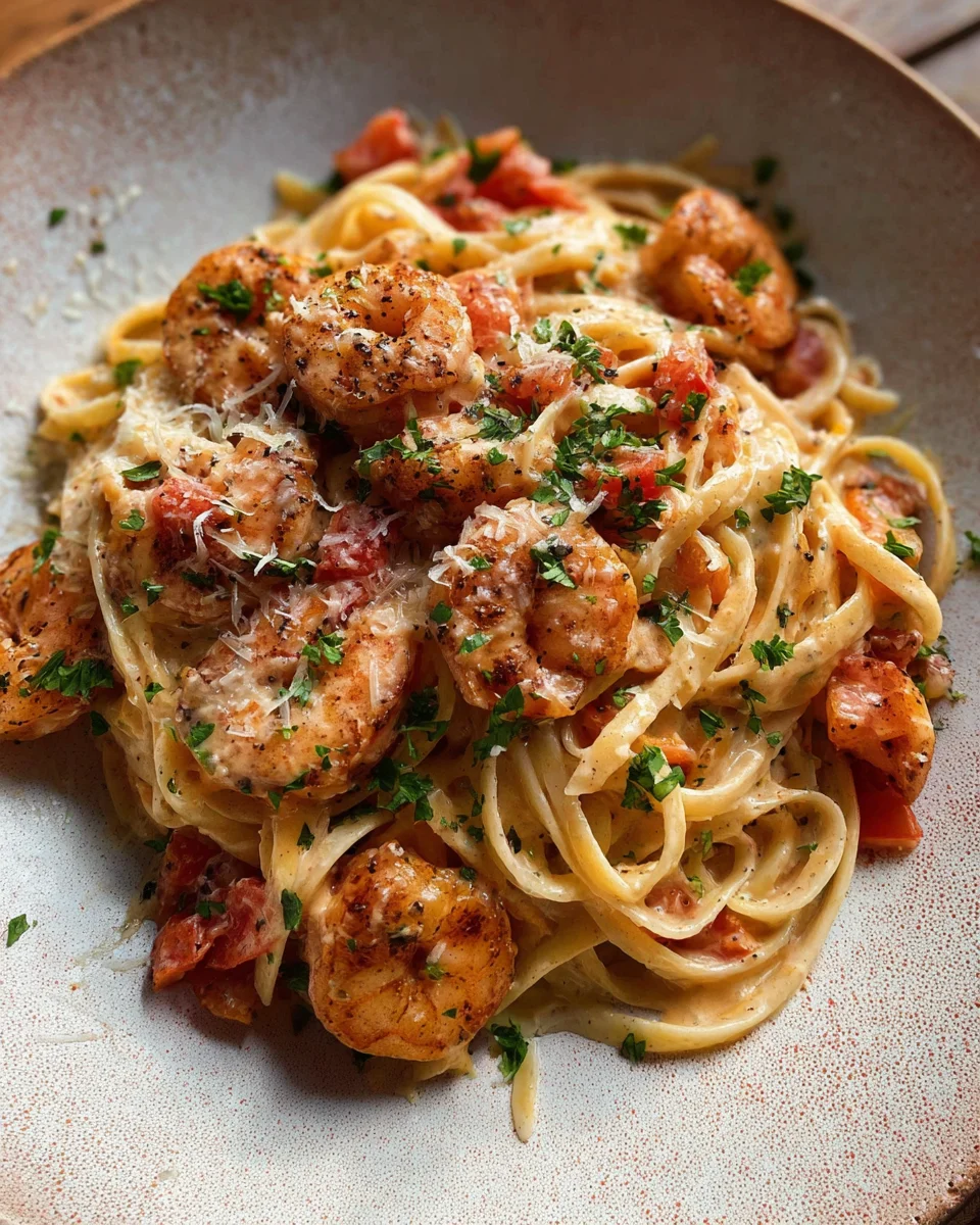 Creamy Cajun Shrimp pasta