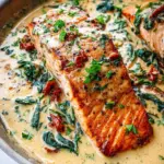 Creamy Garlic Butter Tuscan Salmon