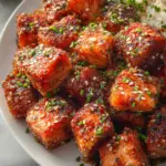 Honey Garlic Salmon Bites