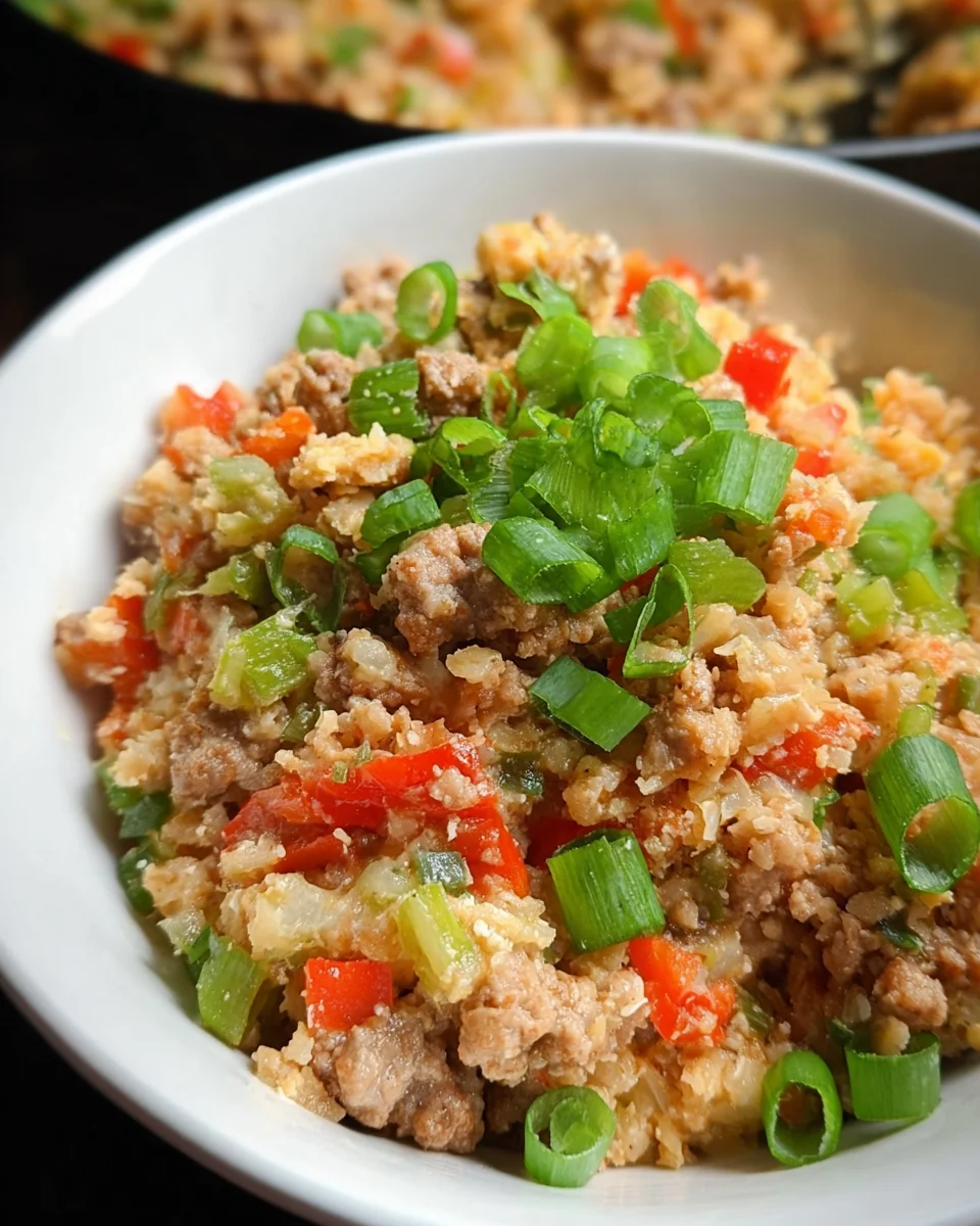 Keto Dirty Cauliflower Rice