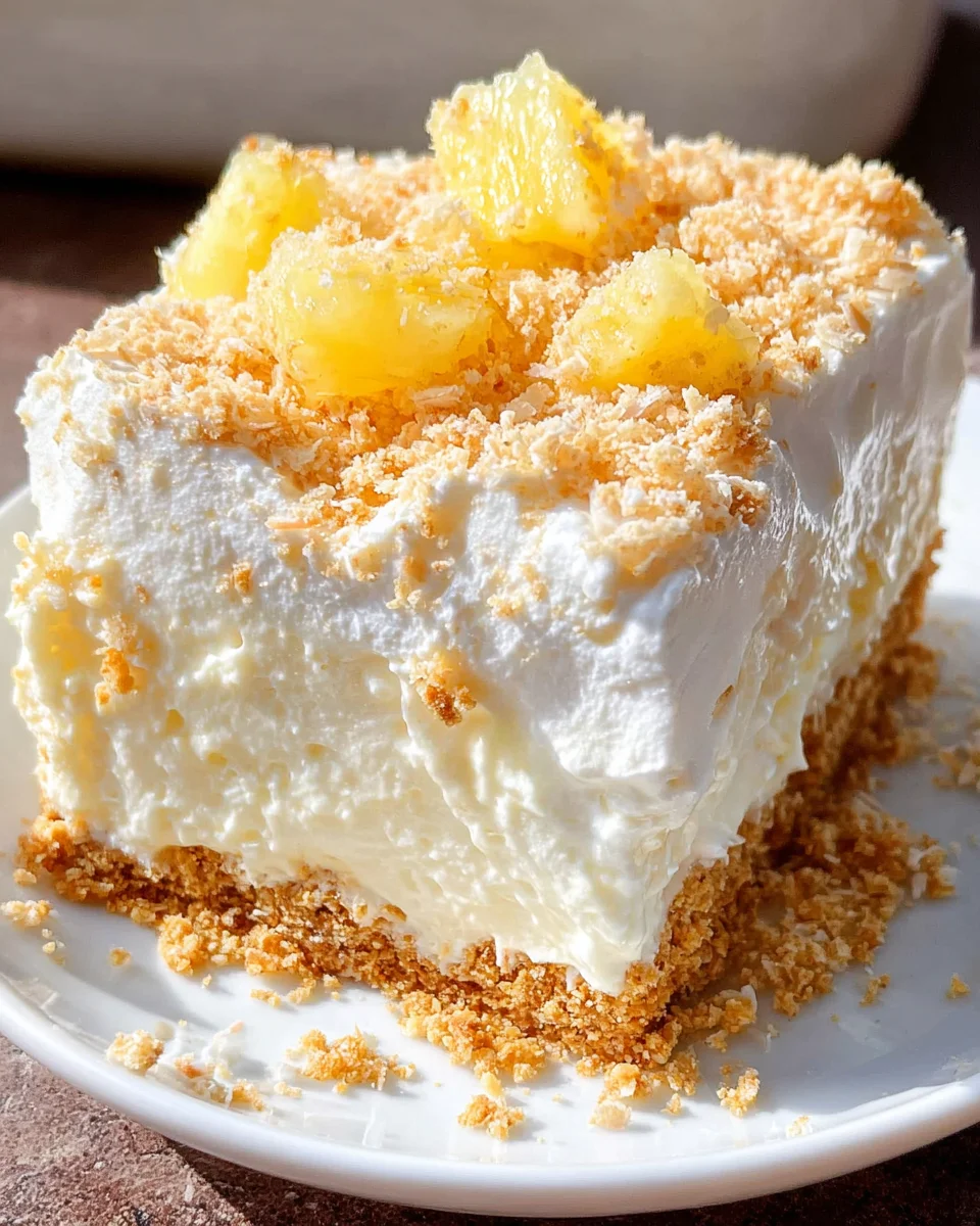 No-Bake Pineapple Cream Dessert
