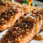 Pecan Crusted Salmon with Maple-Bourbon Glaze