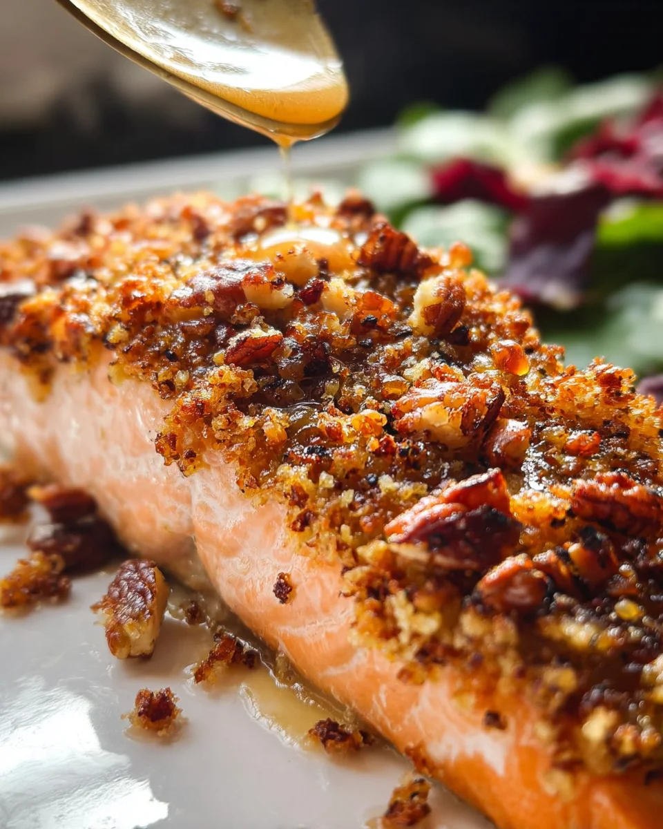 Pecan Crusted Salmon with Maple-Bourbon Glaze 21 Pecan