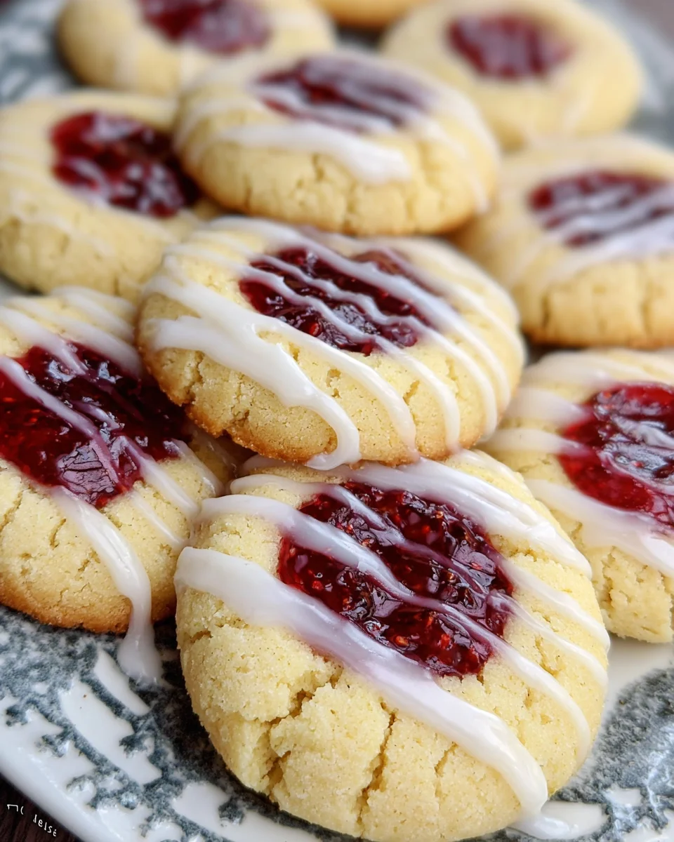 Raspberry Thumbprint Cookies