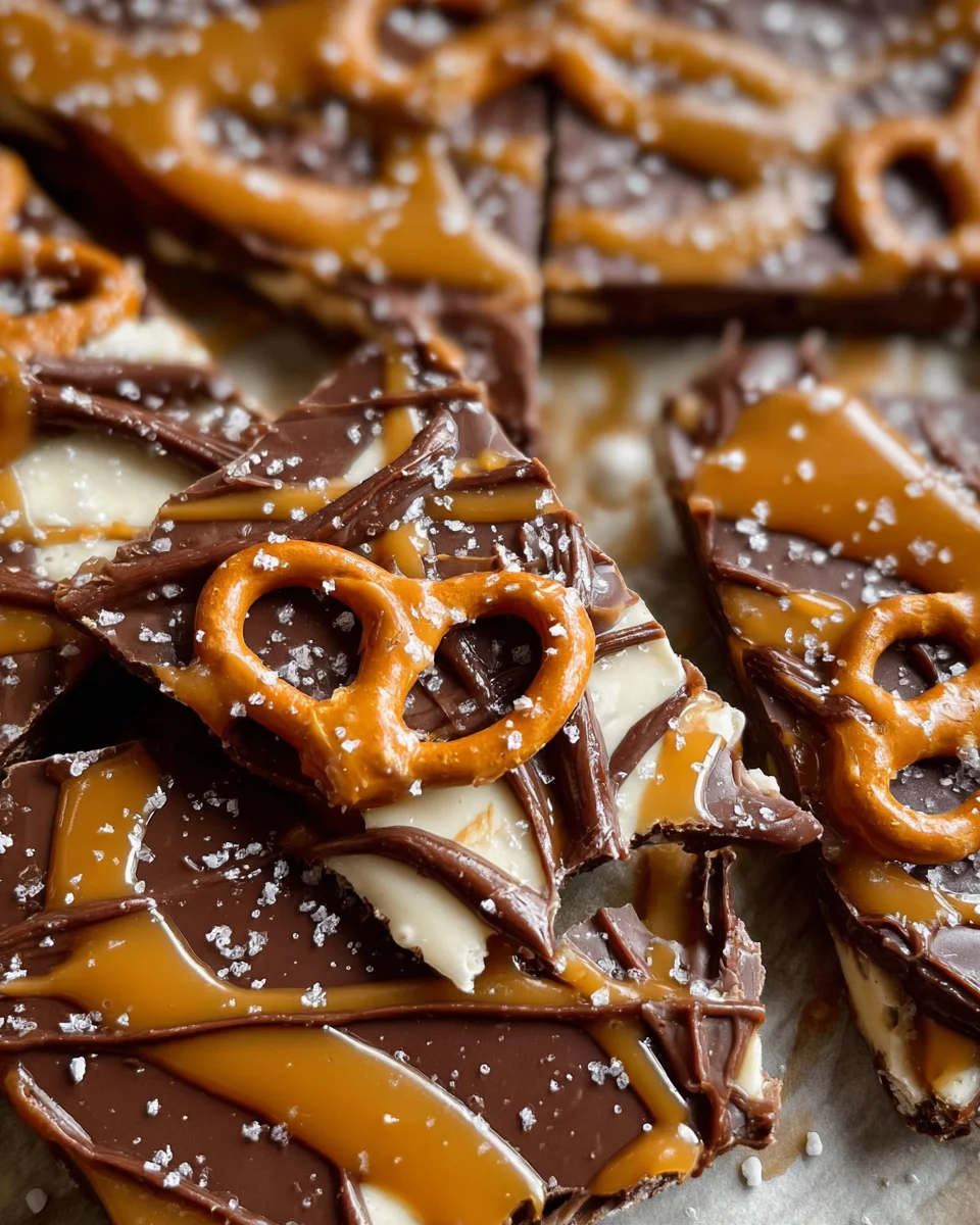 Sea Salt Caramel Pretzel Bark