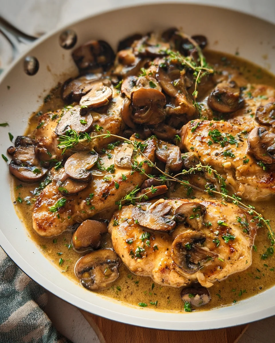 Skillet Chicken and Mushroom Wine Sauce 30 Skillet