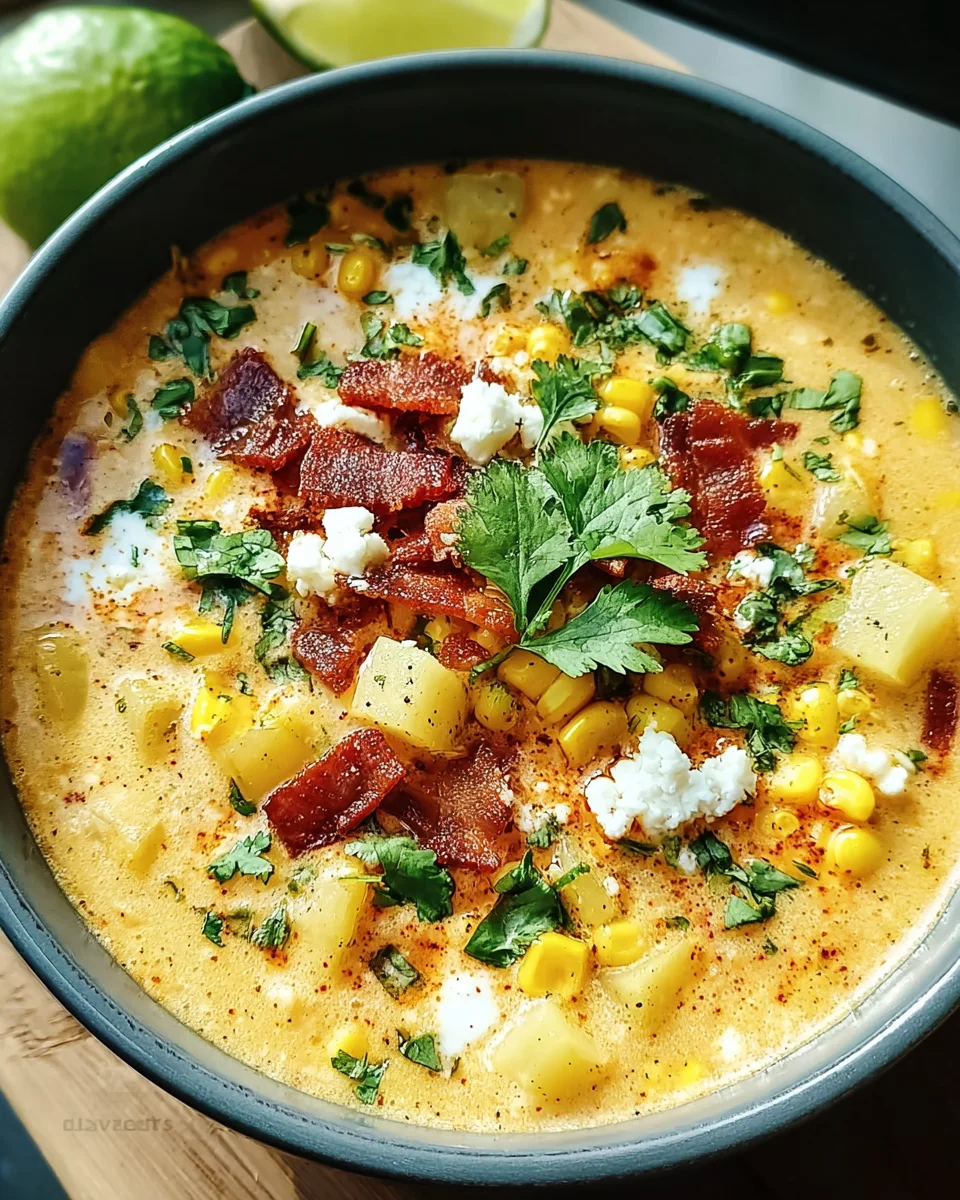 Slow Cooker Mexican Street Corn Soup
