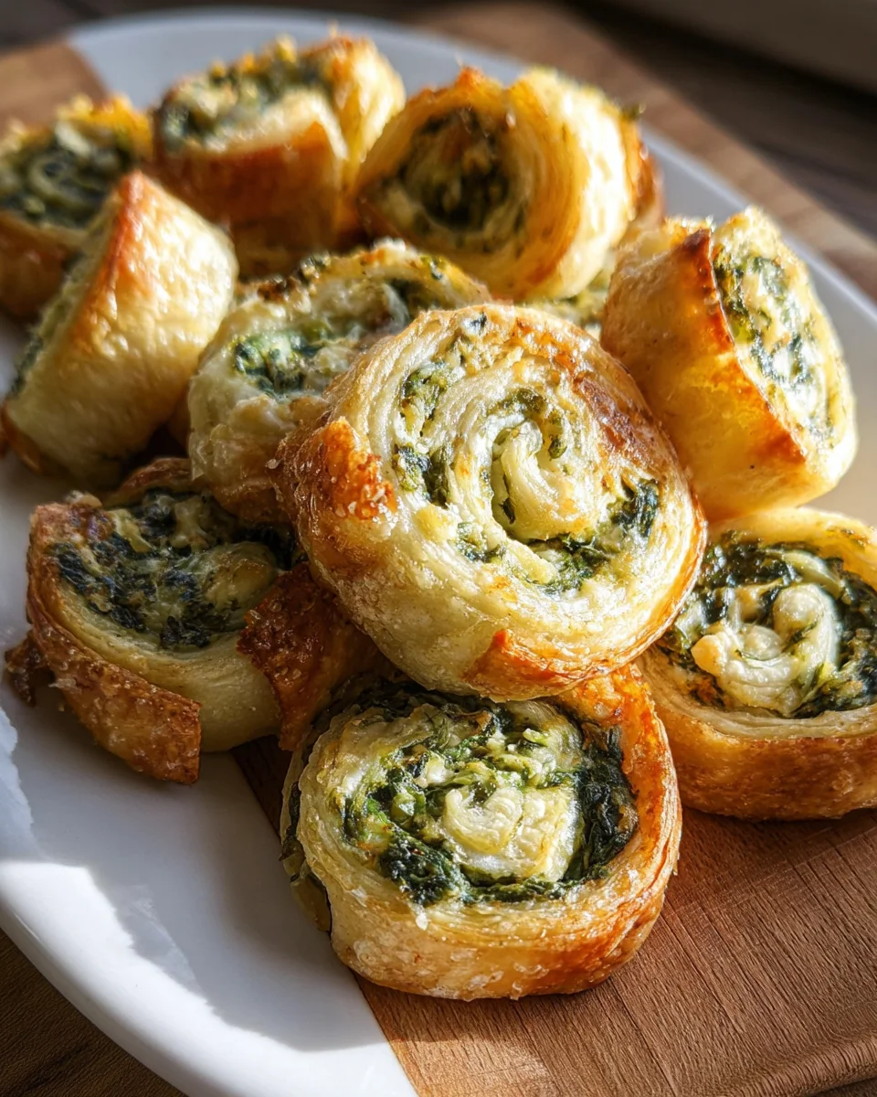 Spinach Dip in Bite-Sized Pinwheels