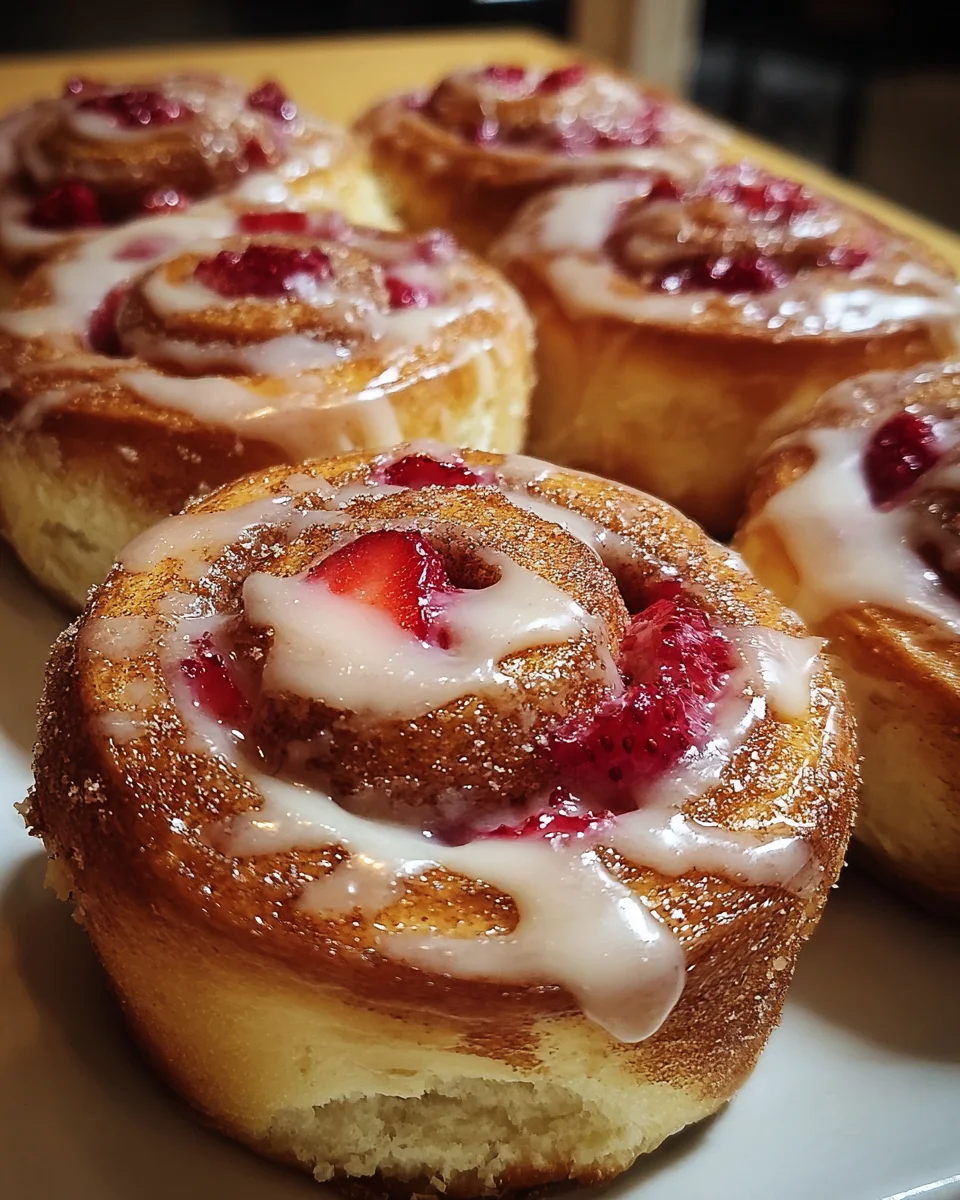Strawberry Cheesecake Cinnabon Rolls