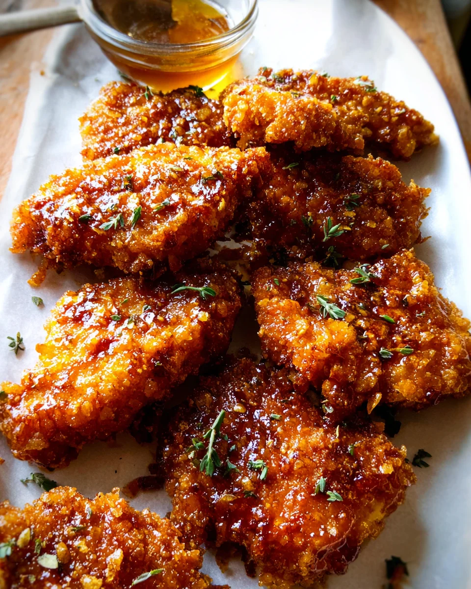 Baked Crunchy Hot Honey Chicken