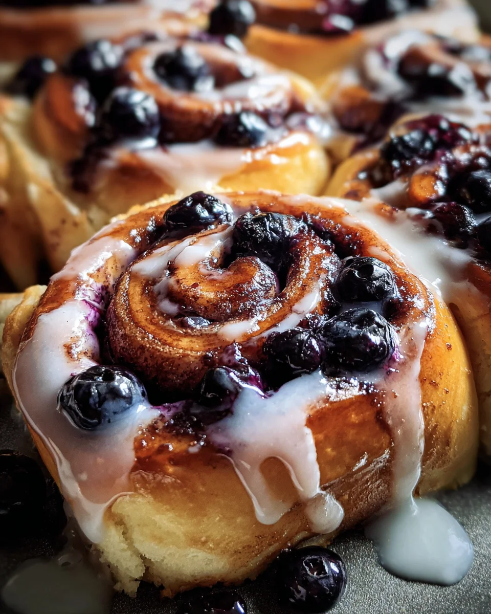 Blueberry Cinnamon Rolls 26 Blueberry
