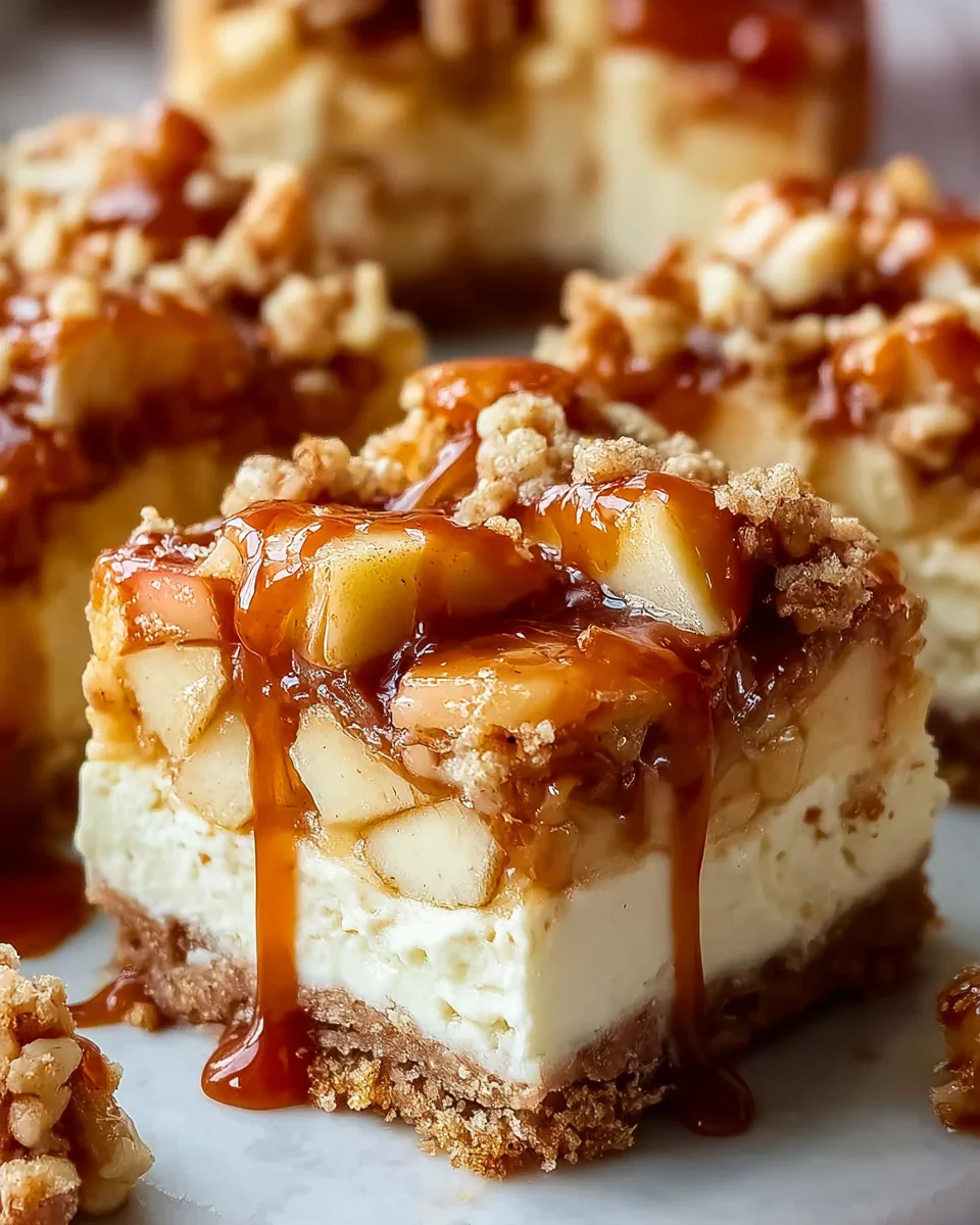 Caramel Apple Cheesecake Bars