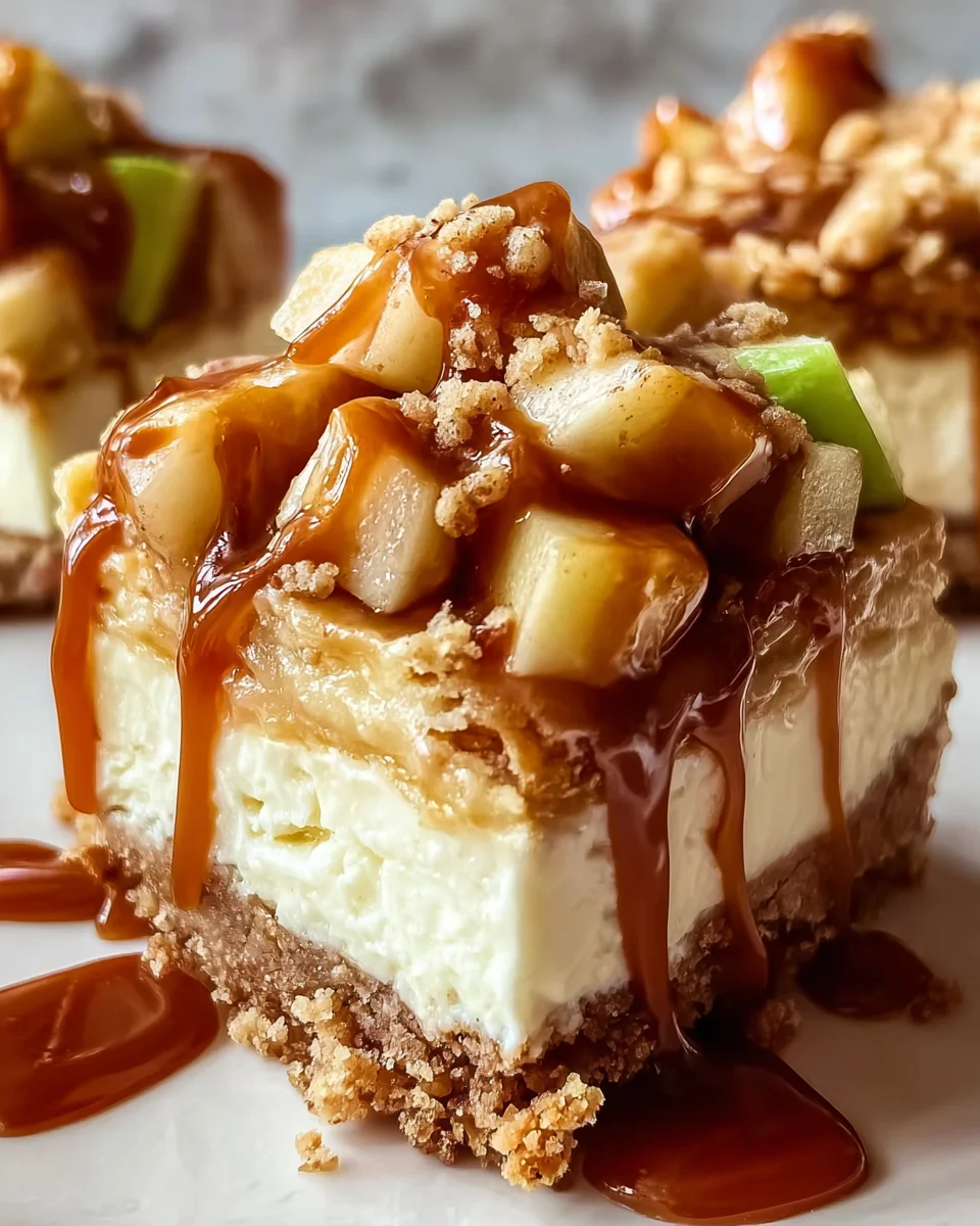 Caramel Apple Cheesecake Bars 36 Caramel