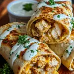 Cheesy Chicken Garlic Wraps
