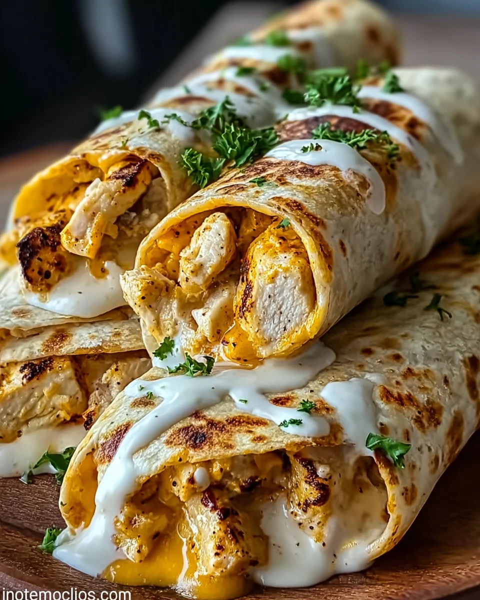 Cheesy Chicken Garlic Wraps 22 Cheesy