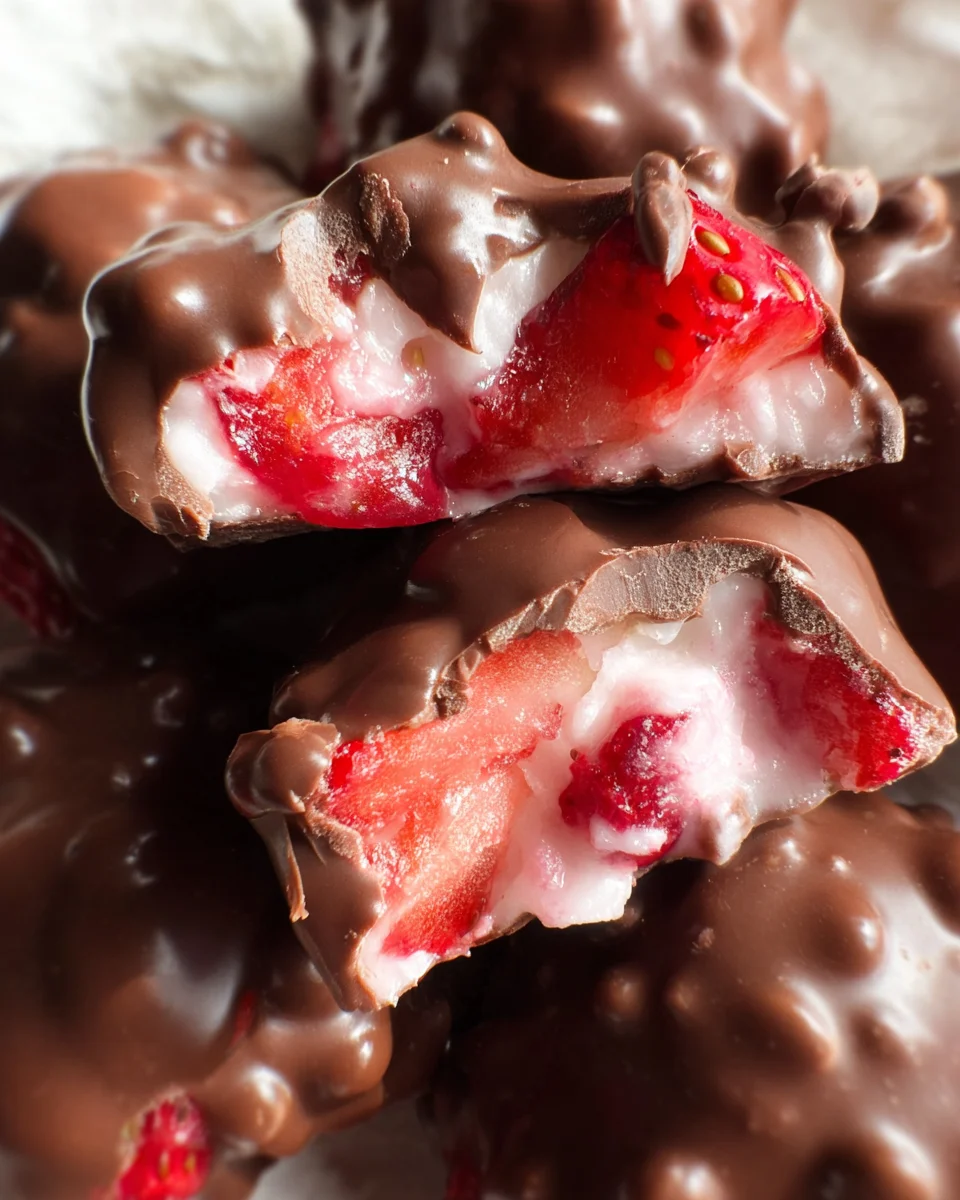 Chocolate Strawberry Yogurt Clusters (Viral Recipe!)