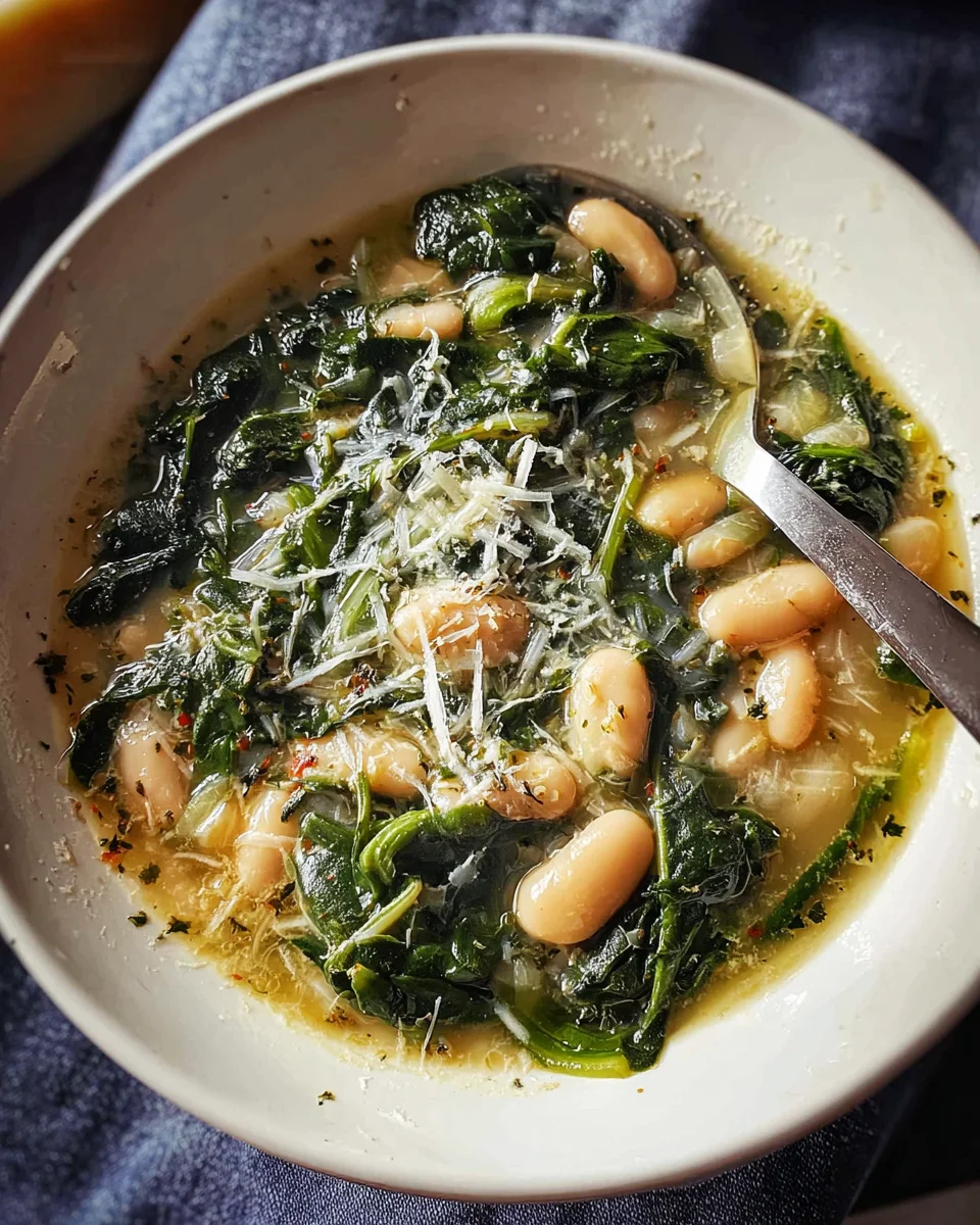 Easy White Bean Spinach Soup Recipe