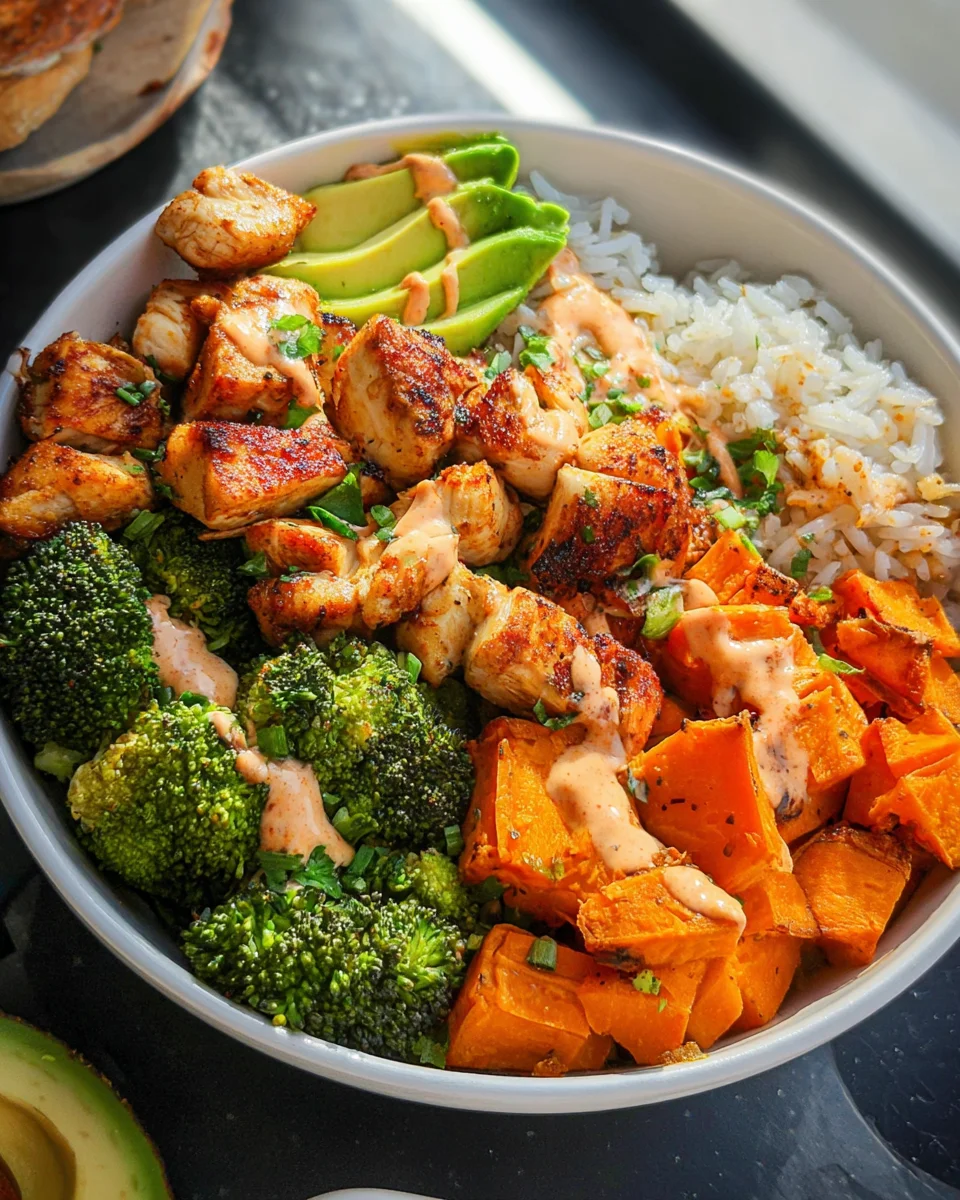 Healthy Chicken & Sweet Potato Rice Bowl 19 Healthy