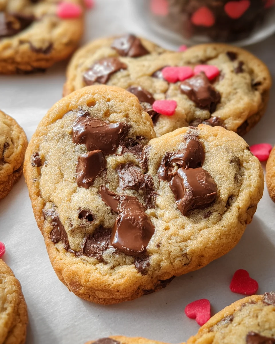 Heart Shaped Chocolate Chip Cookies 21 Heart