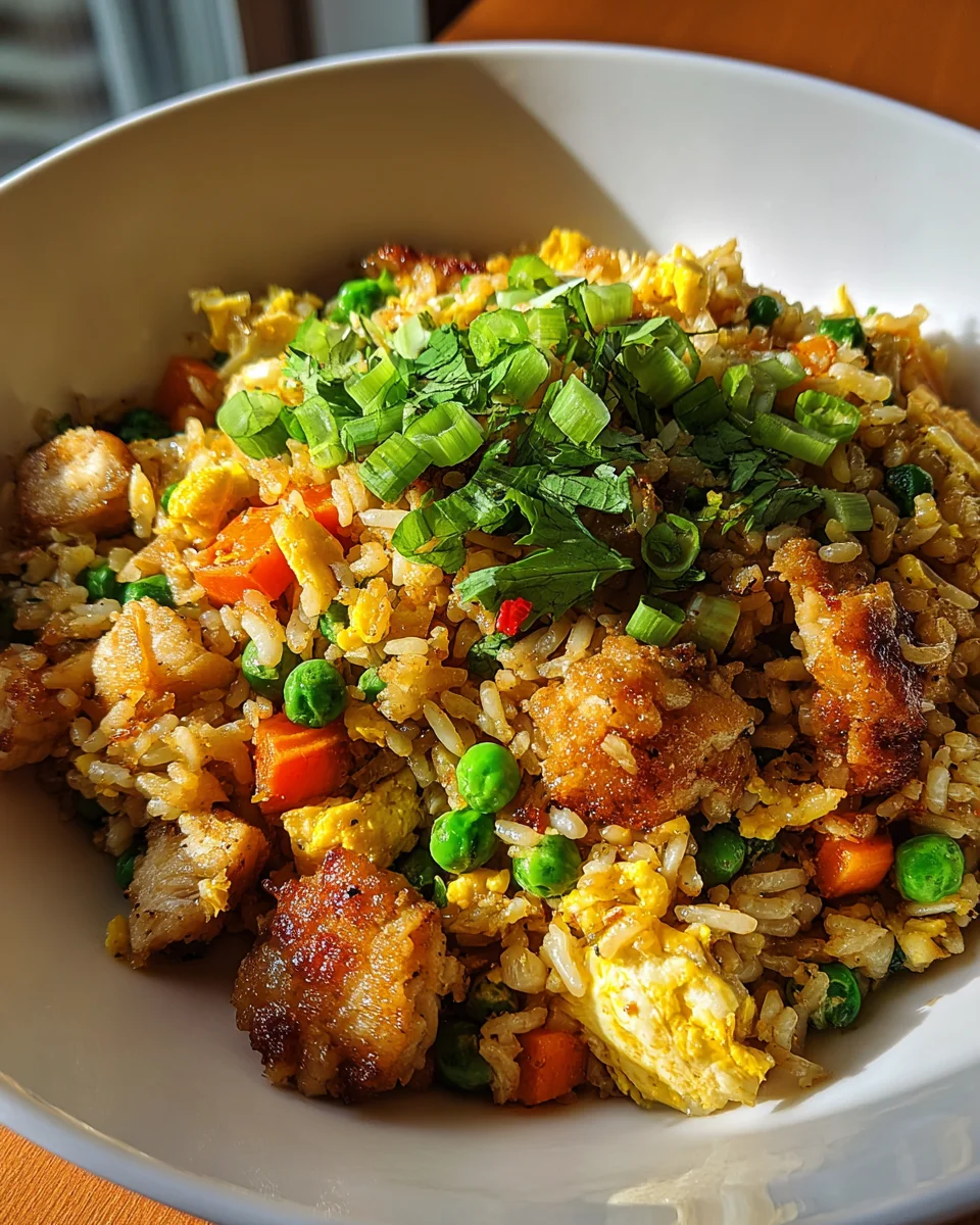 High Protein Crispy Garlic Chicken Fried Rice 27 High Protein Crispy Garlic Chicken Fried Rice