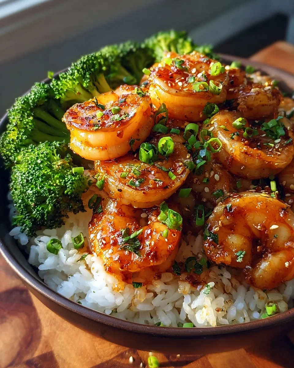 Honey Garlic Shrimp Bowls