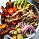 Paleo Burger Bowls with Fries {Whole30}