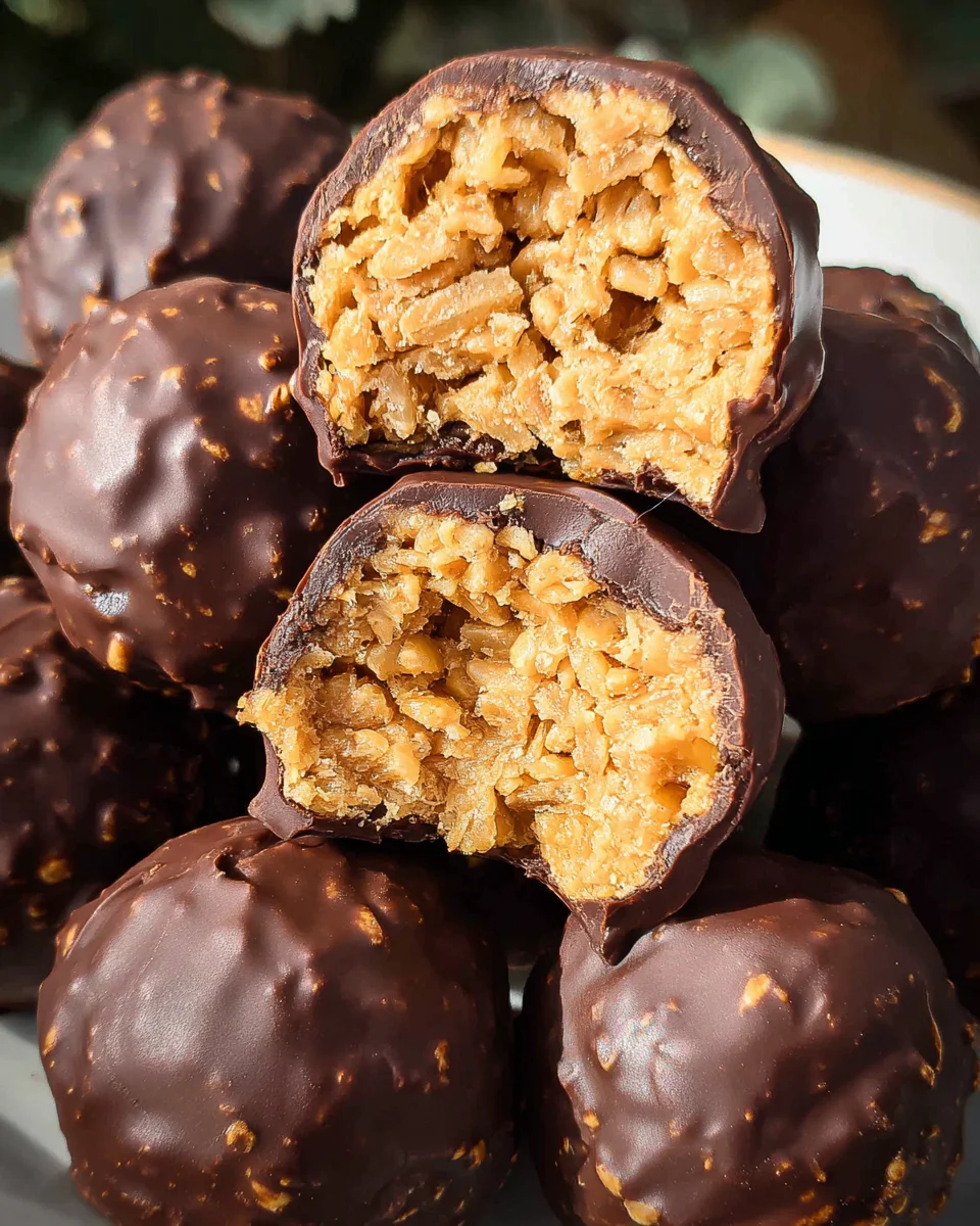 Peanut Butter Balls with Rice Krispies