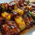 Pineapple BBQ Pork Skewers