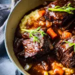 Red Wine Braised Short Ribs in Dutch Oven