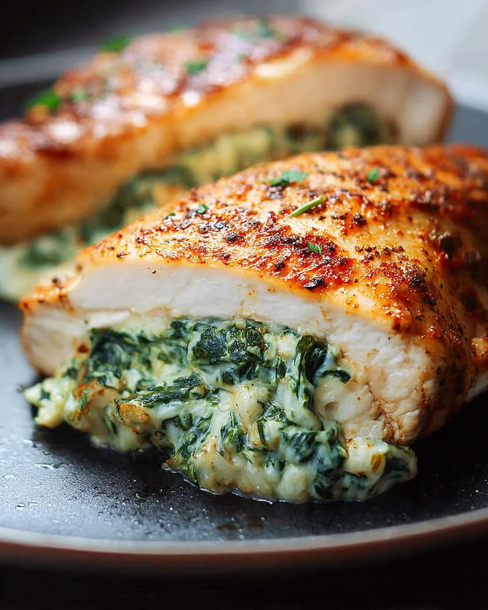 Spinach Stuffed Chicken Breasts