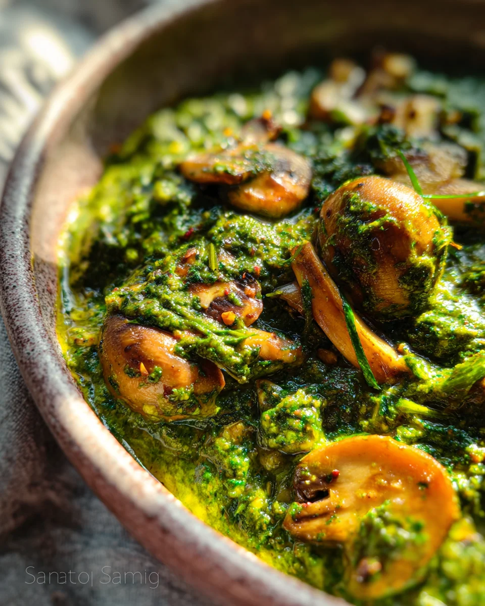 Spinach and Mushroom Curry 27 Spinach and Mushroom Curry