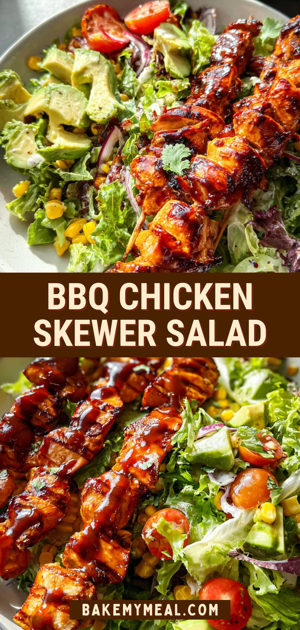 BBQ Chicken Skewer Salad 18 Pinterest Hidden Image