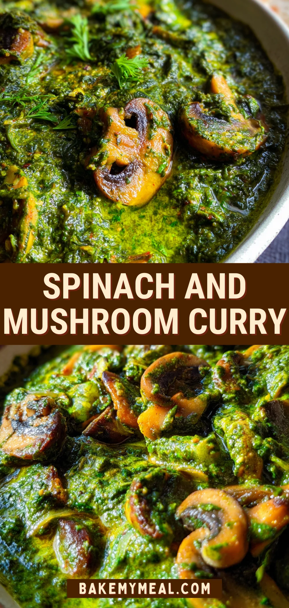 Spinach and Mushroom Curry 23 Pinterest Hidden Image
