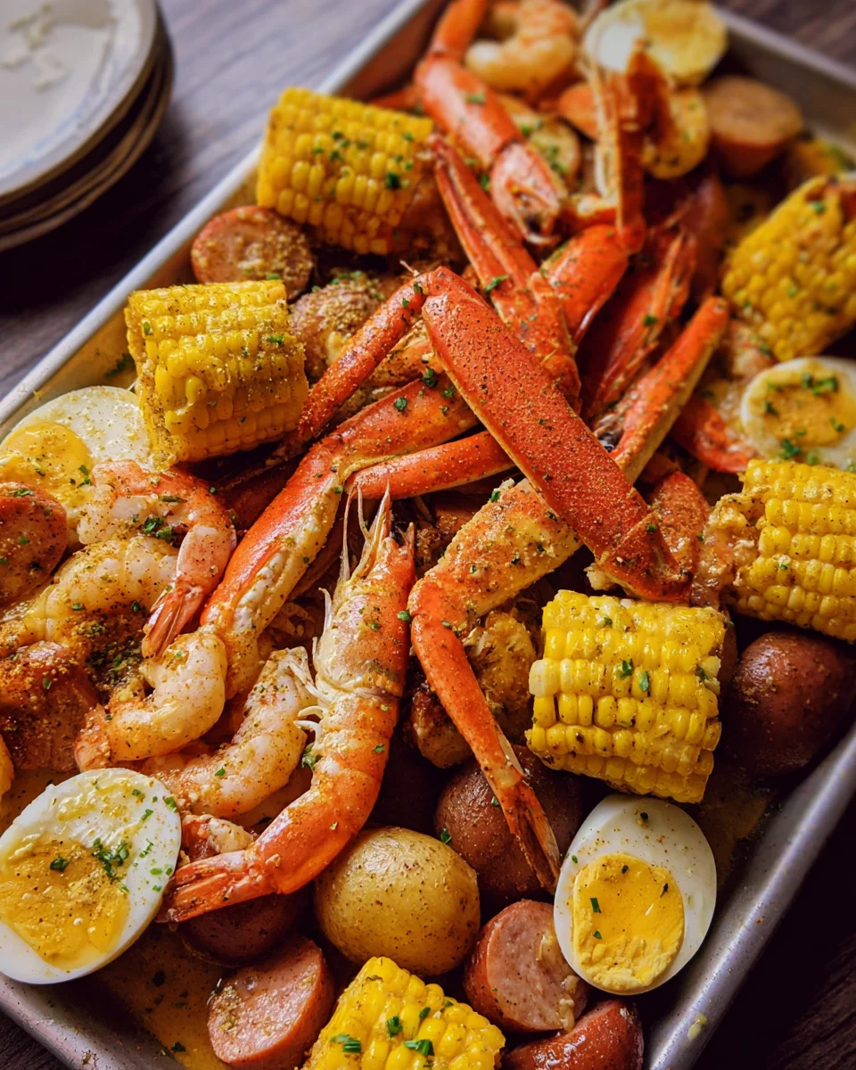 Cajun Seafood Boil with Garlic Butter Sauce