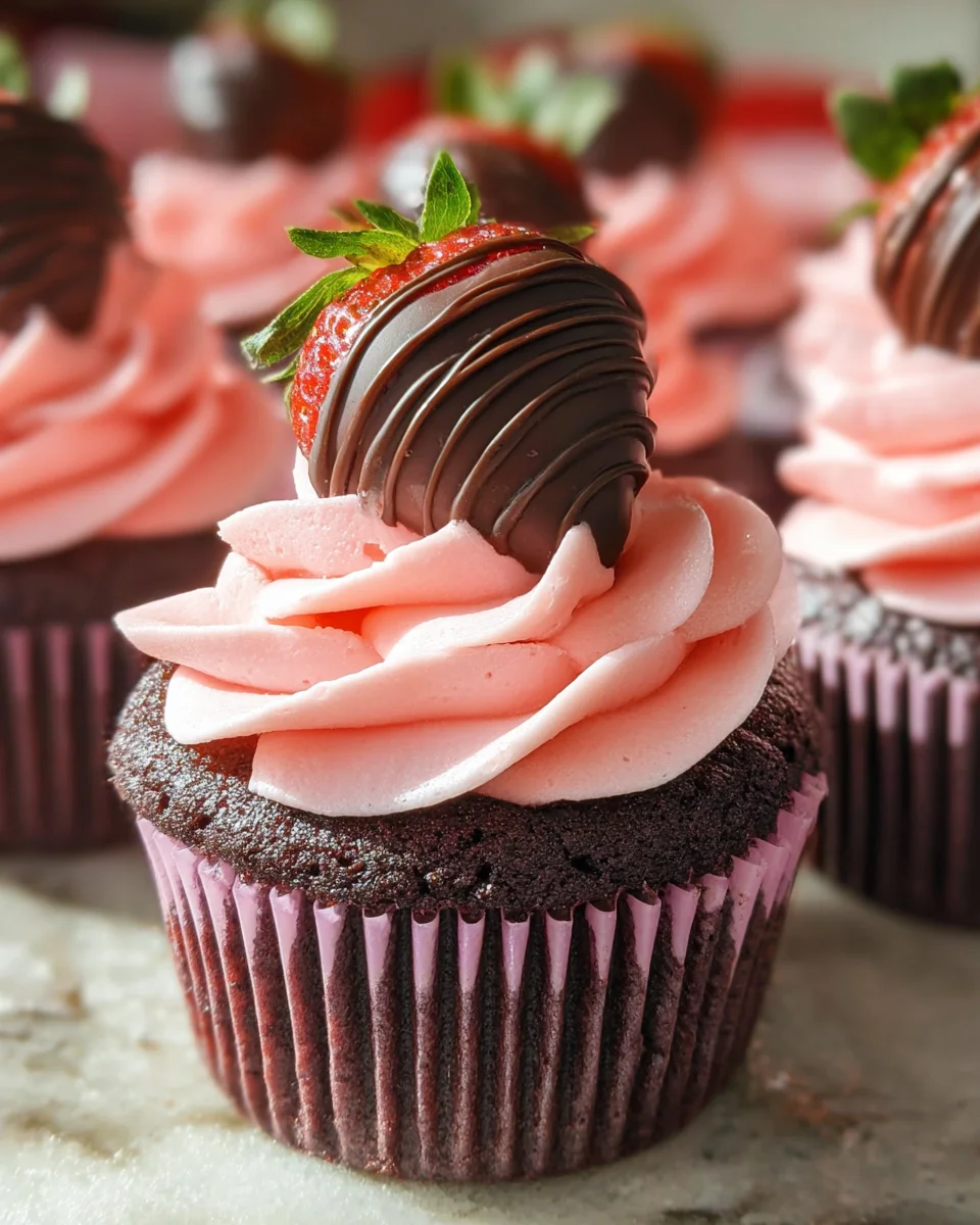 Chocolate Covered Strawberry Cupcakes 23 Chocolate