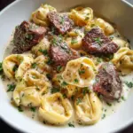 Cracked Garlic Steak Tortellini in Creamhouse Sauce Bliss