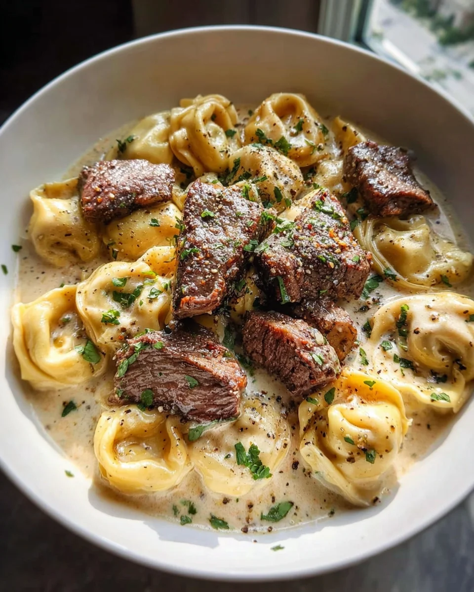 Cracked Garlic Steak Tortellini in Creamhouse Sauce Bliss 19 Cracked