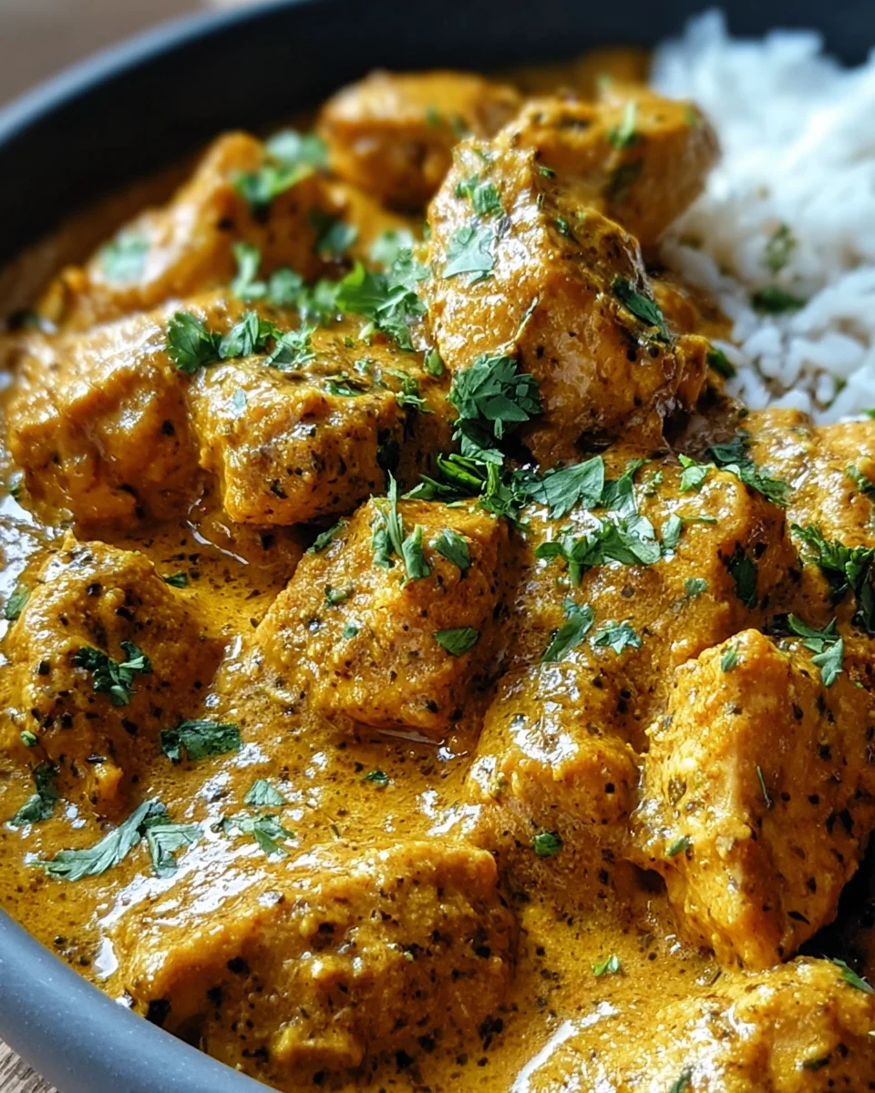 Creamy Homemade Chicken Korma Perfect with Flatbread or Rice