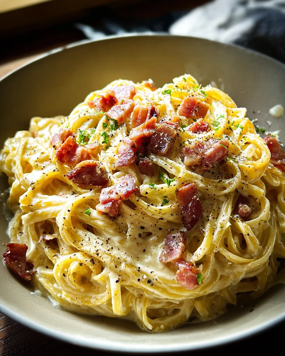 Easy Creamy Carbonara Pasta