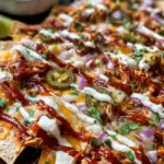 Easy Sheet Pan BBQ Chicken Nachos