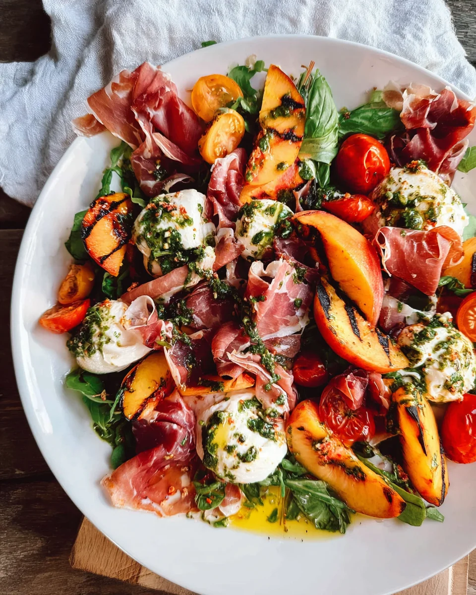 Grilled Nectarine Burrata Prosciutto Salad 25 Grilled