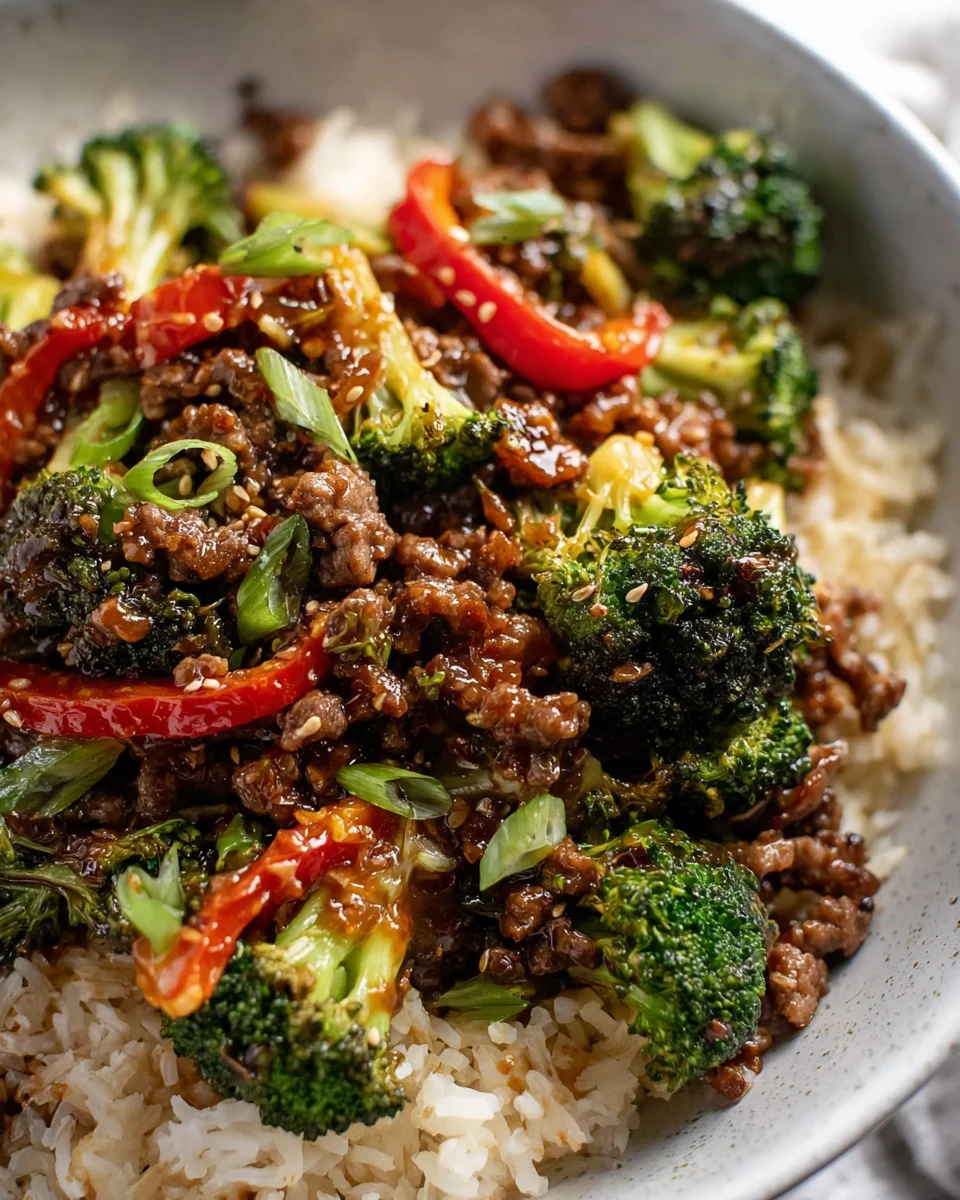 Ground Beef and Broccoli