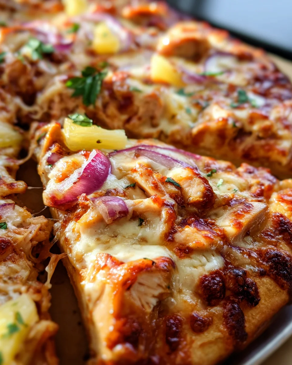 Hawaiian BBQ Chicken Pizza 22 Hawaiian